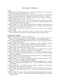 Adam Ledgeway Publications