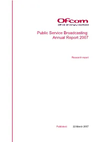 Public Service Broadcasting:Annual Report 2007 (PDF, 1.1