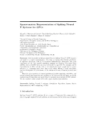 Sparse-Matrix Representation of Spiking Neural P Systems for Gpus