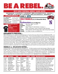 UNLV FB Week 3 at Northwestern.Indd