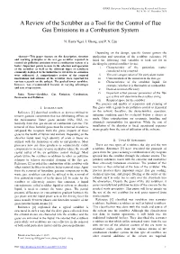 A Review of the Scrubber As a Tool for the Control of Flue Gas Emissions in a Combustion System