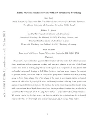 Fermi Surface Reconstruction Without Symmetry Breaking