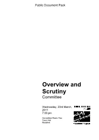 Overview and Scrutiny Committee