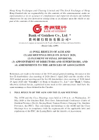 Poll Results of Agm and Class
