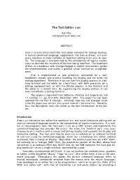 The Text Editor Sam