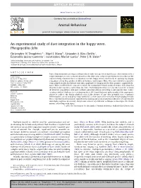 An Experimental Study of Duet Integration in the Happy Wren, Pheugopedius Felix
