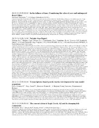 Considering the Value of Rare and Endangered Desert Fishes 2012-11