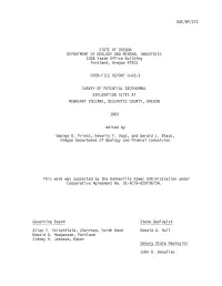 DOGAMI Open-File Report O-83-03, Survey of Potential Geothermal