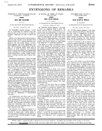 Extensions of Remarks Section