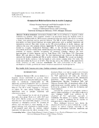 Grammatical Relation Extraction in Arabic Language