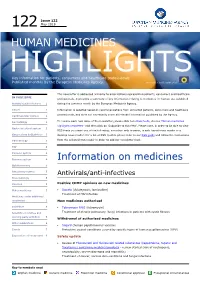 Human Medicines Highlights Newsletter’ and Then Click on ‘Subscribe to This Feed’