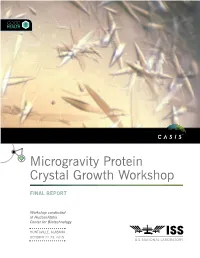 Microgravity Protein Crystal Growth Workshop
