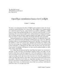Opentype Installation Basics for Context