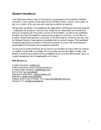 Student Handbook