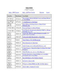 Case Index ("Ctrl+F" to Search)
