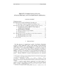 Ercot's Jurisdictional Status