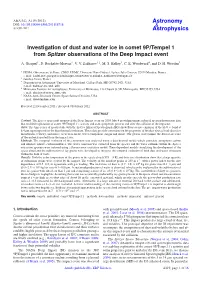Investigation of Dust and Water Ice in Comet 9P/Tempel 1 from Spitzer Observations of the Deep Impact Event