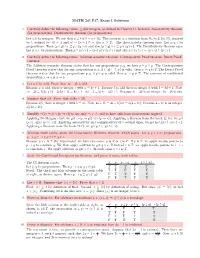MATH 245 F17, Exam 1 Solutions 1. Carefully Define the Following Terms