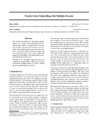 Partial Order Embedding with Multiple Kernels