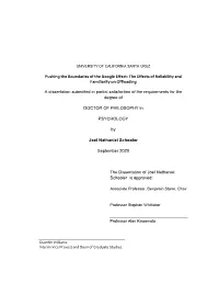 Pushing the Boundaries of the Google Effect: the Effects of Reliability and Familiarity on Offloading
