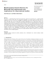 Randomization-Based Inference for Bernoulli Trial Experiments And