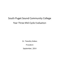 South Puget Sound Community College Year Three Mid-Cycle Evaluation