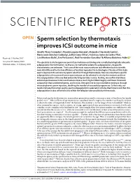 Sperm Selection by Thermotaxis Improves ICSI Outcome in Mice
