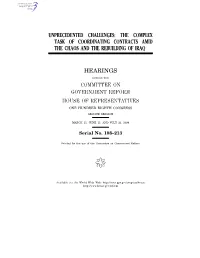 The Complex Task of Coordinating Contracts Amid the Chaos and the Rebuilding of Iraq