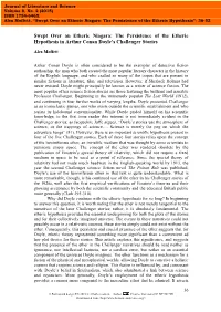 The Persistence of the Etheric Hypothesis in Arthur Conan Doyle's