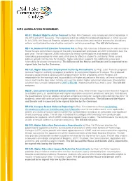 2018 Legislation of Interest