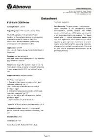 FUS Split CISH Probe TLS/CHOP, Hnrnp-P2