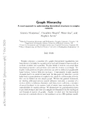 Graph Hierarchy Arxiv:1908.04358V4 [Physics.Soc-Ph] 7 Oct 2020