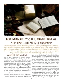 How Important Was It to Moroni That