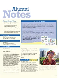 Spring 2021 Alumni Class Notes