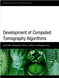 Tomography Algorithms Development of Computed
