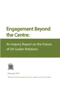 An Inquiry Report on the Future of UK-Sudan Relations