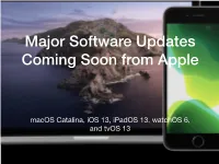 Apple Software Updates 2019