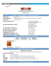 MATERIAL SAFETY DATA SHEET Ethanolamine