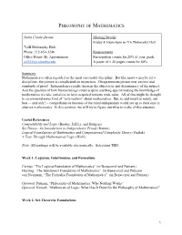 Philosophy of Mathematics