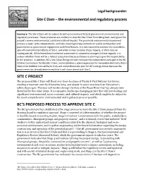 Site C Dam – the Environmental and Regulatory Process