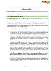Vegetation Management Site Specification – Wokingham to Reading
