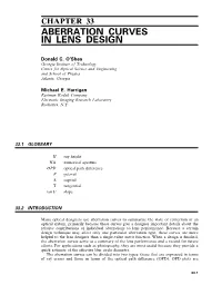 Chapter 33 Aberration Curves in Lens Design