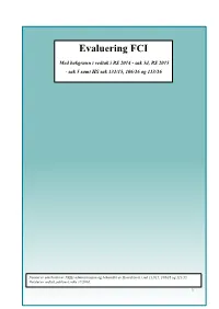 Evaluering FCI