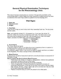 General Physical Examination Skills for Ahps