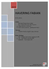 Havweing Fabian Newsletter