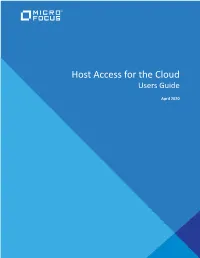 Host Access for the Cloud Users Guide