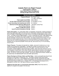 Indygo Red Line Rapid Transit Indianapolis, Indiana Small Starts Project Development (Rating Assigned November 2016)