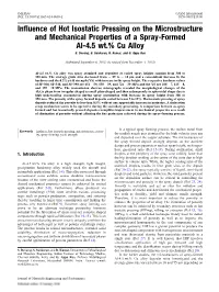 Influence of Hot Isostatic Pressing On