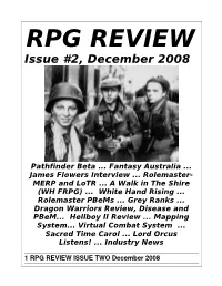 RPG REVIEW Issue #2, December 2008