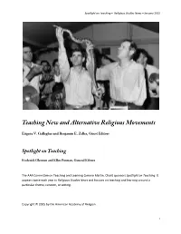 Teaching New and Alternative Religious Movements